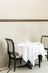 Table at Fine Restaurant, Five Star Dining, Modern Table at Restaurant