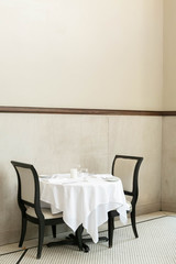 Table at Fine Restaurant, Five Star Dining, Modern Table at Restaurant