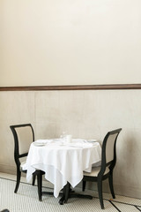 Table at Fine Restaurant, Five Star Dining, Modern Table at Restaurant