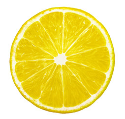 Lemon slice, isolated on a white background