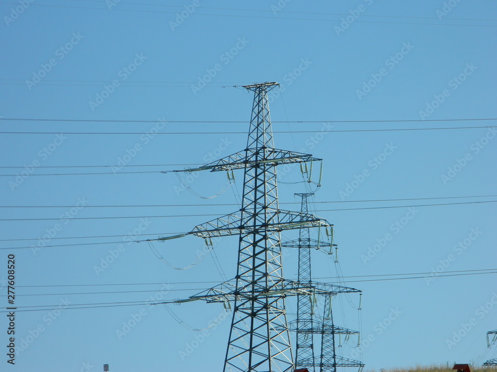 Wall mural high voltage tower