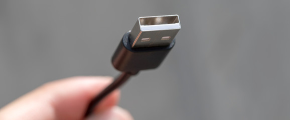 single usb cable connection background panorama