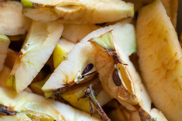 Apple core pile