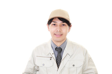 笑顔の労働者