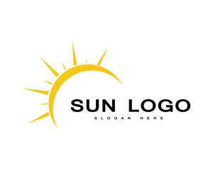 sun logo template vector design