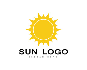 sun logo template vector design