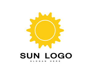sun logo template vector design