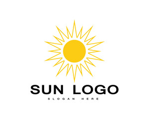sun logo template vector design