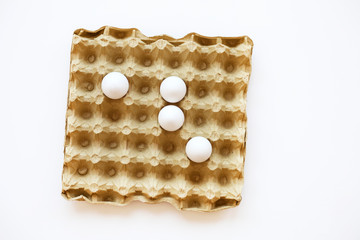 Egg, chicken egg on white background