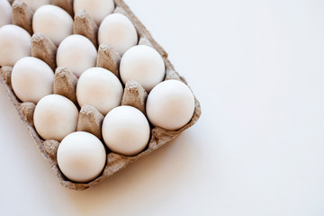 Egg, chicken egg on white background