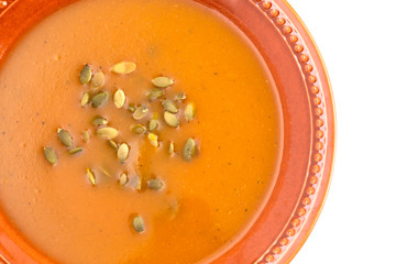 Bowl of Warm Butternut Squash Soup