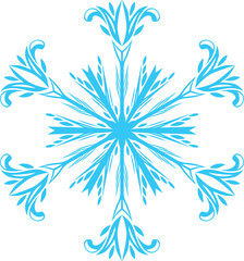 beautiful decorative snowflakes on a white background