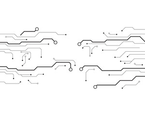Circuit illustration design vector logo technology