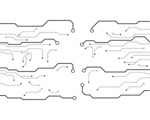 Circuit illustration design vector logo technology