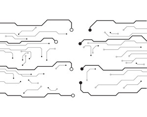 Circuit illustration design vector logo technology