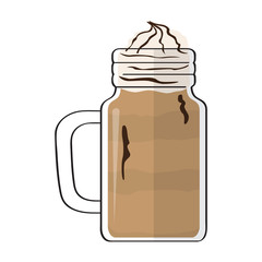 Isolated frappe icon over a white background - Vector