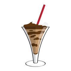 Isolated frappe icon over a white background - Vector