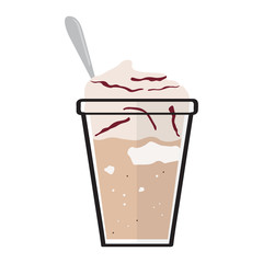 Isolated frappe icon over a white background - Vector