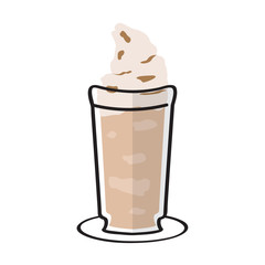 Isolated frappe icon over a white background - Vector