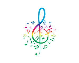 Fototapeta premium Music note Icon Vector