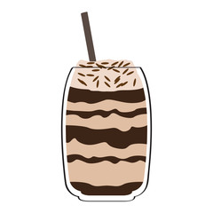 Isolated frappe icon over a white background - Vector