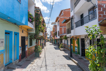 Fototapeta na wymiar The colors of the streets of Guatape