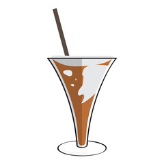 Isolated frappe icon over a white background - Vector