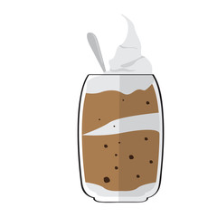 Isolated frappe icon over a white background - Vector