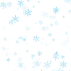  light background with gentle snowflakes for christmas and new year
