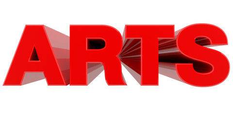 ARTS word on white background 3d rendering