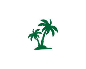 Palm tree summer logo template vector illustration nature
