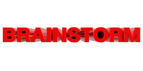 BRAINSTORM word on white background 3d rendering