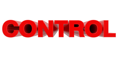 CONTROL word on white background 3d rendering