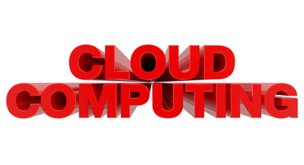 Fototapeta premium CLOUD COMPUTING word on white background 3d rendering