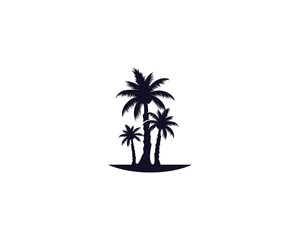 Palm tree summer logo template vector illustration nature