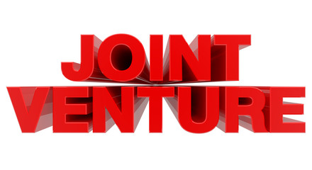 JOINT VENTURE word on white background 3d rendering