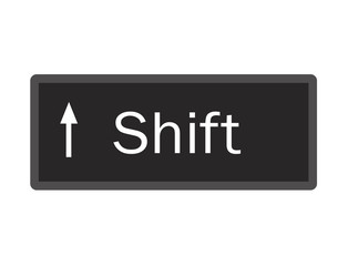 Shift computer key button on white background. flat style. Shift button symbol. shift key sign.