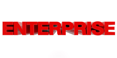 ENTERPRISE word on white background 3d rendering