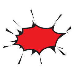 Comic bubble chat on a white background - Vector