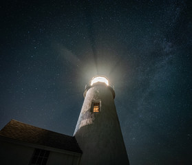 Milky Way over a Lighthouse © Harry Collins