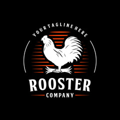 Rooster vintage logo design. Chicken logo