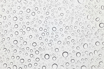 Water drops on glass, Rain droplets on glass background.