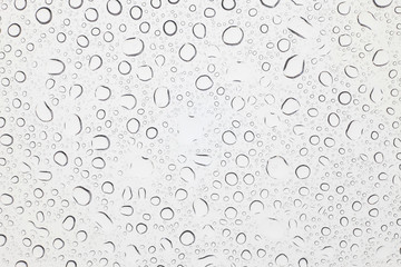Water drops on glass, Rain droplets on glass background.