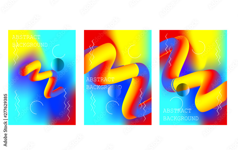 Canvas Prints minimal cover design with colorful fluid gradient shape