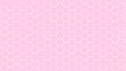 Soft color of Honeycomb Grid tile random background or Hexagonal cell texture. in color Plastic pink with gradient. with 4k resolution.