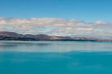 Naklejka na ściany i meble Beautiful South Island scenery around The Southern Alps and Lake Pupuki