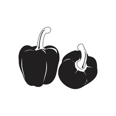 paprika vegetable illustrations for drawing symbol logo silhouette