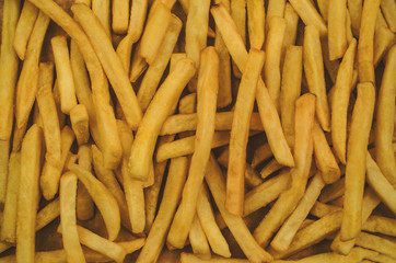 Crispy french fries texture background