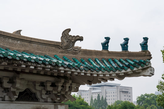 A corner of the library of Hubei Province in China