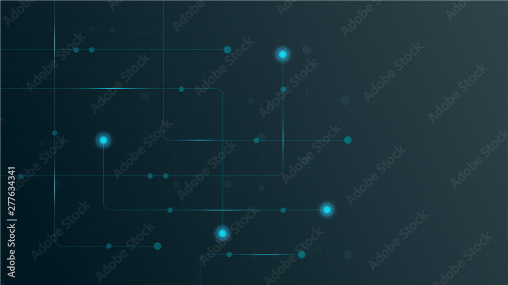 Poster Abstract geometric connect lines and dots.Simple technology graphic background.Illustration Vector design Network and Connection concept.